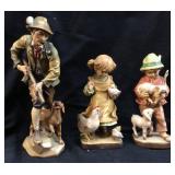 (3) BAVARIAN HAND CARVED HAND PAINTED HUNTER