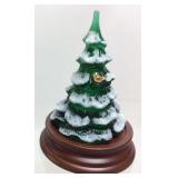 GENTON GLASS GREEN FROSTED CHRISTMAS TREE WITH