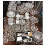 FULL TABLE OF ASSORTED GLASS, CRYSTAL, ANCHOR