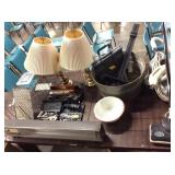 TABLE LOT,  ANIMAL SPRING-LOAD TRAP, RATCHETS &