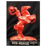 1950s RED HORSE LIQUEURS CHALKWARE ADVERTISING