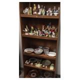FULL CABINET OF ASSORTED FIGURINES, OCCUPIED