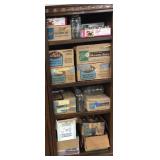 FULL CABINET OF ASSORTED BALL JARS, MOSTLY