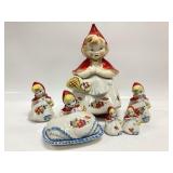 Hull Pottery Little Red Riding Hood Set