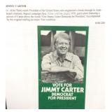 39th PRESIDENT JIMMY CARTER AUTOGRAPHED 1976 V