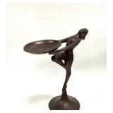 ART DECO NUDE DANCER ASHTRAY CAST METAL