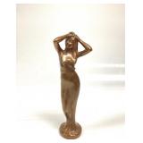ART NOUVEAU COPPER NUDE WAX SEAL STAMP FIGURE