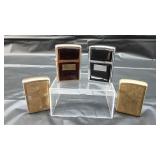 4 Zippo style lighters blank monogram