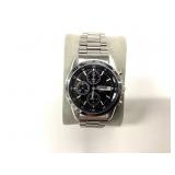 MENS SEIKO CHRONOGRAPH WATCH BLACK DIAL STAINLESS