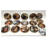 15 NORMAN ROCKWELL COLLECTORS PLATES AND ONE NAT
