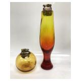 2 TABLETOP LIGHTER ONE TALL AMEBERINA AND ONE