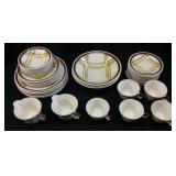 1951 EDWIN M. KNOWLES PLAID PATTERN FINE CHINA