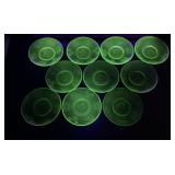 10 Green Uranium Hazel Atlas Fruits Pattern