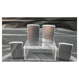 4 plain used Zippo style lighters