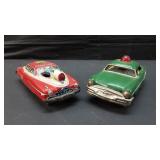 Vtg. Police friction toy cars made in Japan