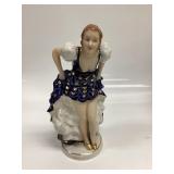 Royal Dux Female Dancer Antique Porcelain Figurine