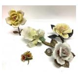 5 Vintage Hand Painted Porcelain Capodimonte