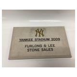 2009 NY YANKEE STADIUM STONE PLAQUE