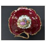 FRENCH LIMOGES PORCELAIN TRINKET DISH GOLD GILT