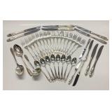 39pc Sterling Silver Towle 1960 Sculptured Rose