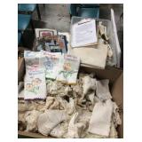 GROUP OF ASSORTED HANDMADE DOILIES, CROCHET
