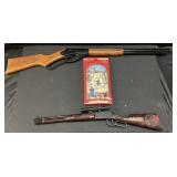 (3; DAISY RED RYDER B.B. GUN & LONE RANGER CAP
