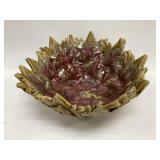 LANTERN HILL POTTERY SEAGROVE NC LEAFY RED AND