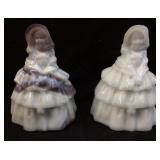 (2) BOYD ART GLASS LOUISE COLONIAL LADY SLAG