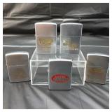 5 customized Zippo style lighters