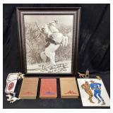 ASSORTED LONE RANGER COLLECTIBLES, SIGNED FRAMED
