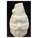 1960s/70s FENTON MILK GLASS SANTA CLAUS FAIRY LAMP