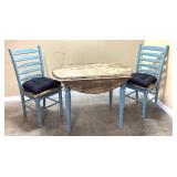 Vintage refurbished farmhouse-style dining set