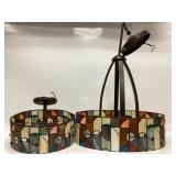 2 Allen + Roth Drakeston Tiffany Style stained
