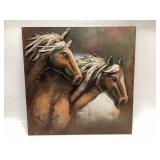3 Dimensional Metal Wall Art of Horses