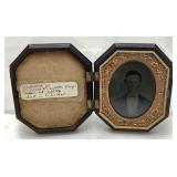 ANTIQUE AMBROTYPE / TINTYPE IN UNION CASE,