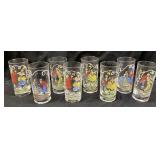 SET OF 8 FEDERAL GLASS CO EMBOSSED COOLER