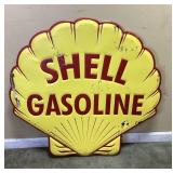 SHELL GASOLINE 35in DIE CUT SIGN, REPRO, NEW
