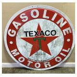 TEXACO STAR GASOLINE & MOTOR OIL 35in DIE CUT SIGN