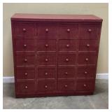 Farmhouse Cabinet Rustic Red