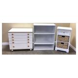 Storage Side Table, 3 Shelf Bookshelf and storage