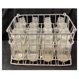 VTG. METAL CRATE OF 12 PRE HOMOGENIZED HALF-PINT