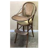ANTIQUE BENT OAK HIGH CHAIR