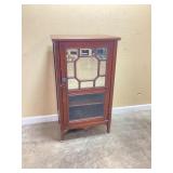 ANTIQUE VICTORIAN MIRRORED AND GLASS FRONT