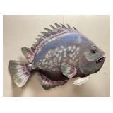 LRG. 2 sided Metal Hanging Fish Art