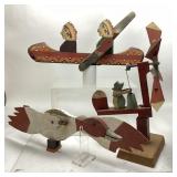 3) Vtg. Handcrafted Whirley Gigs,