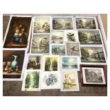19 Vintage oil on Canvas Paintings