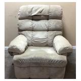 La-Z-Boy beige microfiber recliner chair