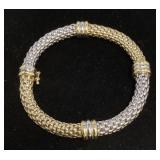 FOPE 18KT 2 tone Bracelet 37.6 grams. 8 inches