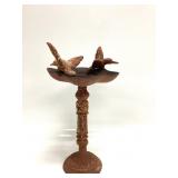 Rustic Cast Iron Hummingbirds Bird Bath