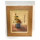 Oil on canvas floral painting by Castelberry